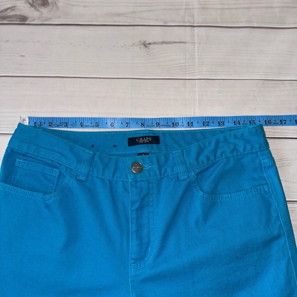 Chaps Blue Ankle Cropped Jeans Straight Leg Size 8 Casual Office School Church - Picture 4 of 6